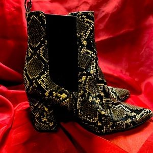 Subtle Grey Snake bootie